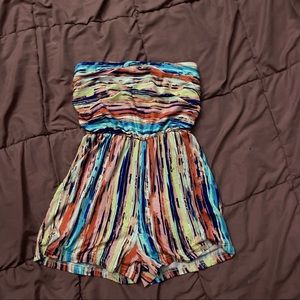 strapless romper
